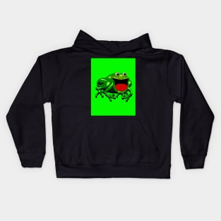 Frog Comic Abstract Whimsical Psychedelic Print Kids Hoodie